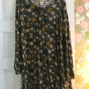 Mossimo green floral boho dress NWOT